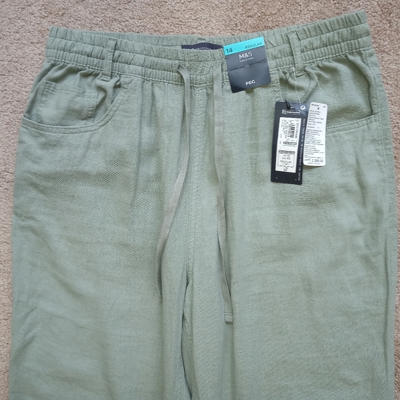 Marks & Spencer Olive Green Track Pants - Picture 2 of 16